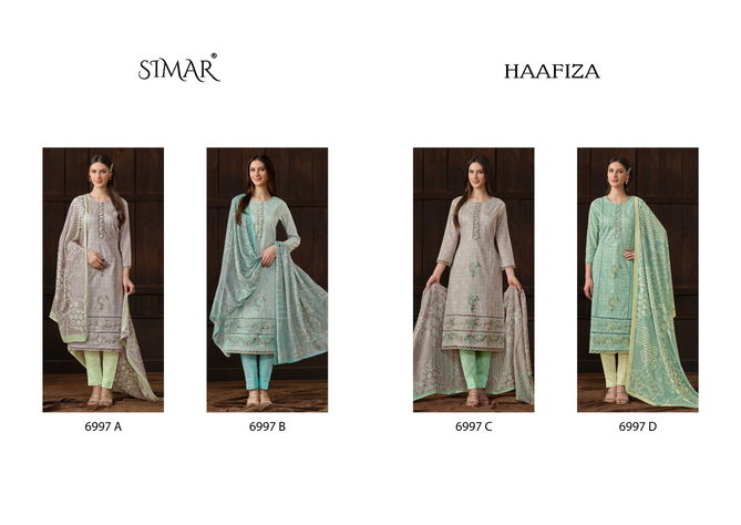 Haafiza Glossy By Simar Digital Printed Lawn Cotton Dress Material Wholesale Market In Surat